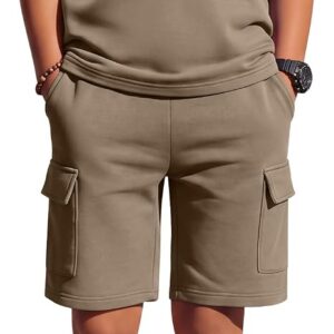 Boy's 2 Piece Outfits Set Crewneck Oversized Short Sleeve Shirts Cargo Shorts Summer Casual Back to School Clothing