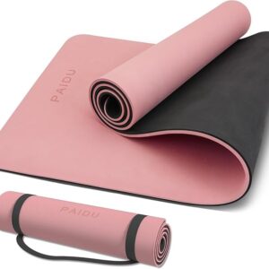 PAIDU Yoga Mat Non Slip Anti-tear,extra thick-2/5 inch（10MM）High Resiliency Professional POE Yoga Mats for Women Men Kids,72