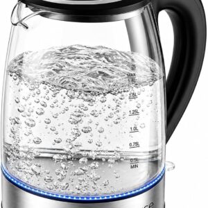 Megawise Electric Glass Kettle with Auto Shut-Off (1.8L)