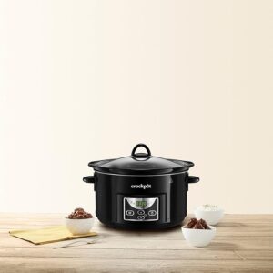 Crockpot Schongarer Slow Cooker | 4,7 l (bis zu 5 Personen) | programmierbare Zeitschaltuhr | Schwarz [SCCPRC507B]